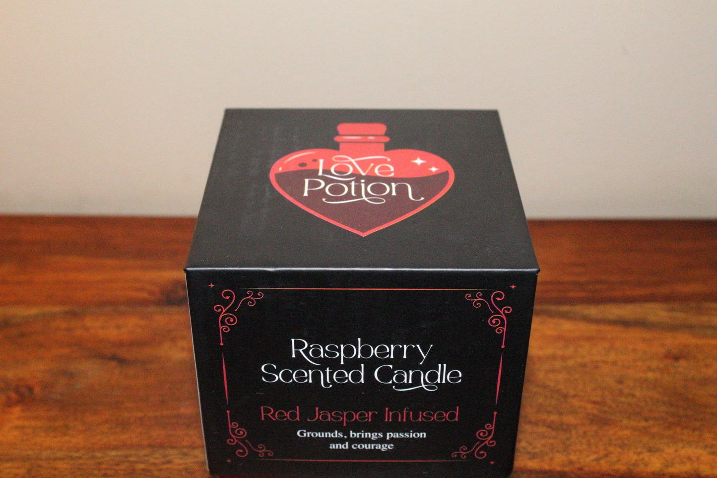 Raspberry Scented, Love Potion Corked Candle